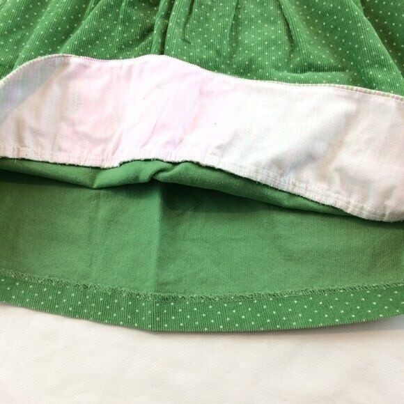 Baby Dress Rare Too Size 24 months One Piece Twill Corduroy Jumper Green Spring - Picture 12 of 12